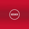 The Kosher certification logo indicates that the product adheres to Jewish dietary laws.