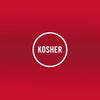 The image displays a Kosher certification symbol, indicating that the product meets Jewish dietary laws.