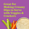 This image promotes a product that is great for making creamy dips to serve with veggies and crackers.