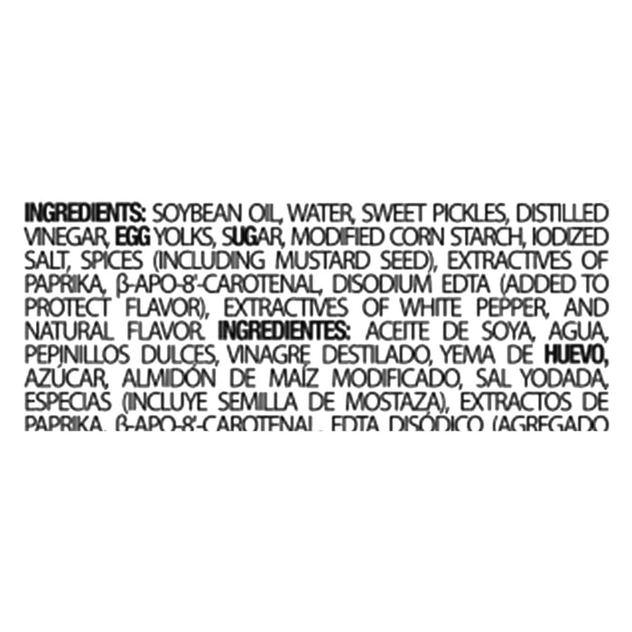 Close up view of a product label displaying the ingredients list in English and Spanish.