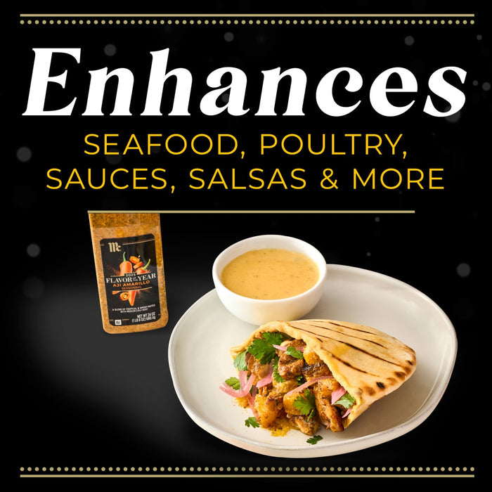 McCormick Flavor of the Year Aji Amarillo seasoning enhances seafood poultry sauces salsas and more.