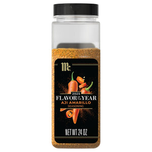 A bottle of McCormicks 2025 Flavor of the Year Aji Amarillo Seasoning.