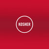 The Kosher certification logo indicates that the product meets Jewish dietary laws.