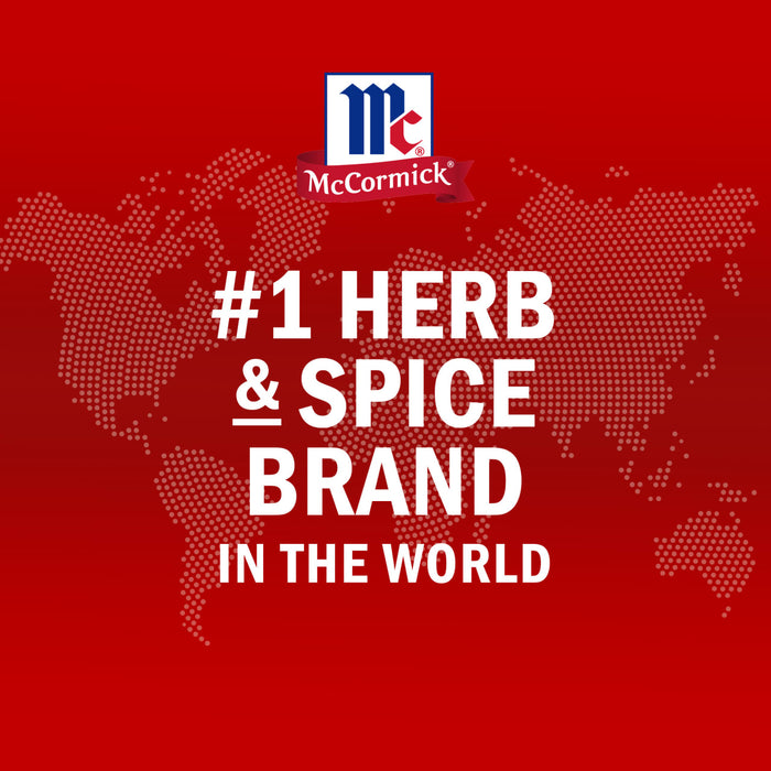 McCormick is the #1 herb and spice brand in the world as shown in this promotional image.