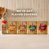 A festive holiday display features a jar of Turkey Brine alongside seasoning packets for Garlic and Herb Butter Roast, Salted Caramel Cheesecake, Creamy Jalapeño Spinach Dip, and a packet of Mccormick Turkey Rub, 1.25 Oz.