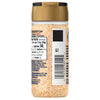 A container of McCormick Garlic Powder with a gold lid and a nutrition facts label.