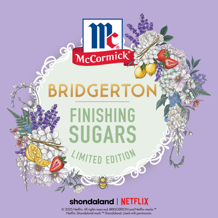 Illustration for McCormick's limited edition Bridgerton Finishing Sugars.
