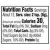 Nutrition facts label showing that one serving of the product contains 30 calories, 0g of fat, 0mg of sodium, 8g of carbohydrates, 8g of total sugars, and 0g of protein.