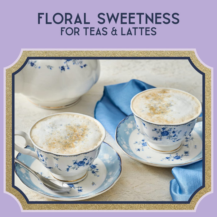 A visually appealing image showcasing floral sweetness for teas and lattes, perfect for adding a touch of elegance to your beverage.