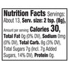 This is a nutrition facts label showing that one serving of the product contains 30 calories, 0g of fat, 0mg of sodium, 8g of carbohydrates, 7g of sugar, and 0g of protein.