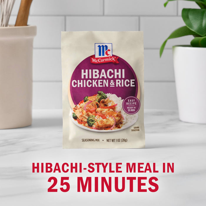 McCormick Hibachi Chicken and Rice meal kit promises a hibachi-style meal in 25 minutes.