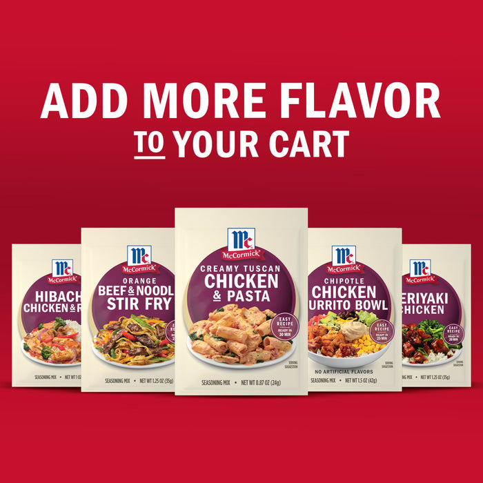 McCormick offers a variety of seasoning mixes to add more flavor to your cart.