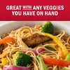 A delicious pasta dish with colorful vegetables, showcasing its versatility with any veggies on hand.