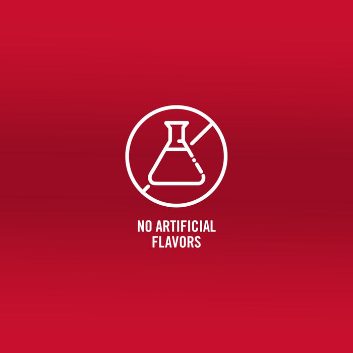 The logo indicates the product contains no artificial flavors.