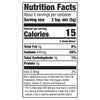 This is a nutrition facts label showing that a serving size of 2 teaspoons contains 15 calories and 450mg of sodium.