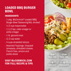 McCormick's Loaded BBQ Burger Bowl recipe ingredients and a picture of the finished bowl.