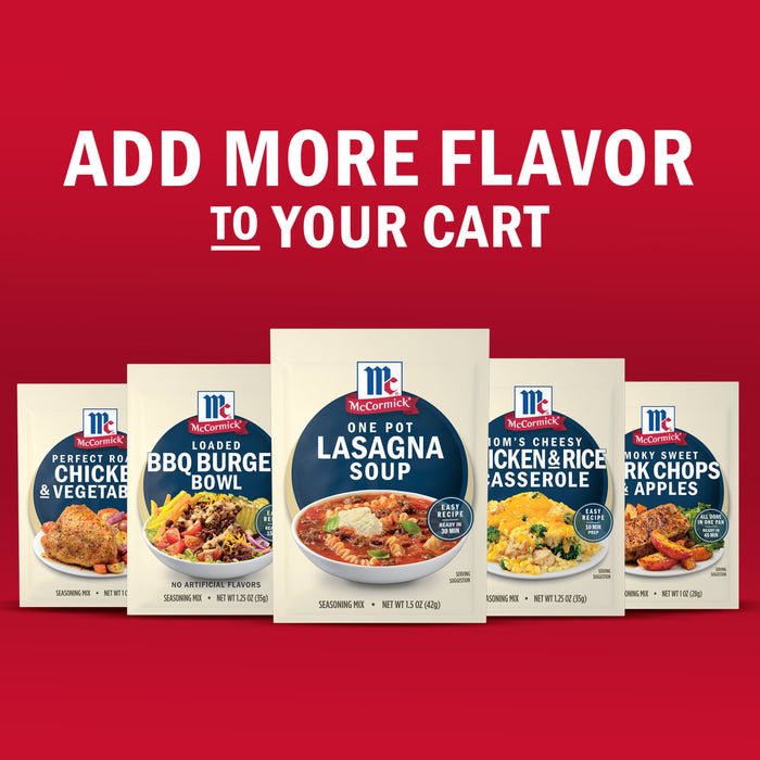 McCormick offers a variety of flavor mixes to add to your cart.