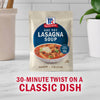 McCormick One Pot Lasagna Soup packet, advertising a 30-minute twist on a classic dish.