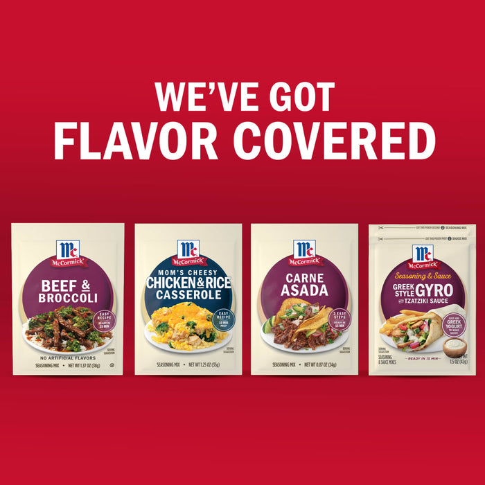 McCormick presents a variety of flavor packets, highlighting their commitment to providing diverse and delicious seasoning options.