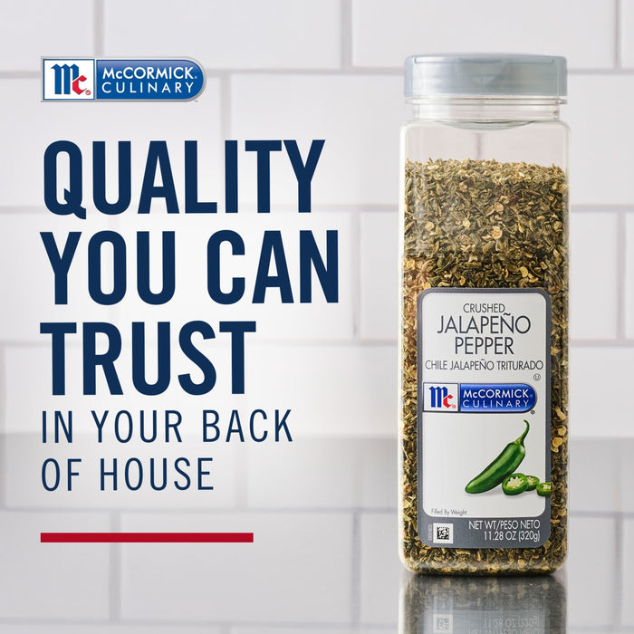 McCormick Culinary Dried Jalapeno Pepper offers quality you can trust in your back of house.