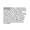 A list of ingredients for Mccormick Grill Mates Buttermilk Dill Pickle Seasoning Mix, 1.0 Oz including salt, onion powder, buttermilk, garlic powder, and spices like dill weed and celery seed.