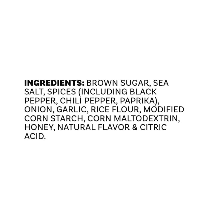 The ingredient list for Mccormick Grill Mates Tennessee Style Whiskey Honey Marinade Seasoning Mix 1.0 Oz includes brown sugar, sea salt, spices like black pepper, chili pepper, and paprika, onion, garlic, rice flour, modified corn starch, corn maltodextrin, honey, natural flavor, and citric acid.