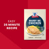 A packet of Mccormick Marry Me Chicken Seasoning Mix, 0.75 Oz is shown against a red background with text that reads EASY 25 MINUTE RECIPE.