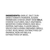 The ingredients list for Mccormick Chicken Tikka Masala Seasoning Mix, 0.87 Oz, includes garlic, salt, sun-dried tomato powder, and Parmesan cheese.