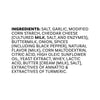 The ingredients list for Mccormick Cacio E Pepe Seasoning Mix, 1.12 Oz, is shown in black text on a white background.