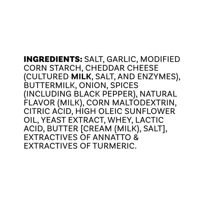 The ingredients list for Mccormick Cacio E Pepe Seasoning Mix, 1.12 Oz, is shown in black text on a white background.