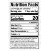 The nutrition facts label for Mccormick Cacio E Pepe Seasoning Mix, 1.12 Oz, indicating that a 2 teaspoon serving contains 20 calories, 530mg of sodium, and 3g of total carbohydrates.