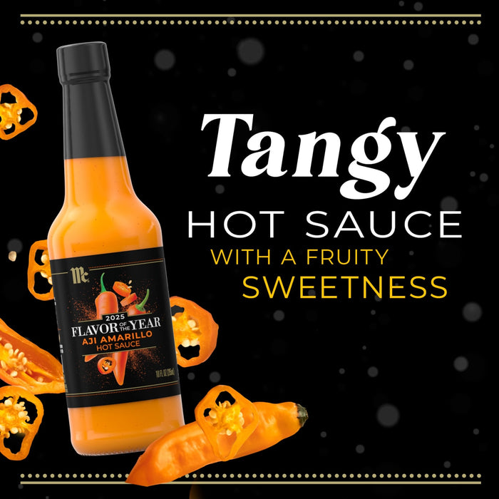 A bottle of Flavorista hot sauce is displayed, highlighting its tangy and fruity sweetness.