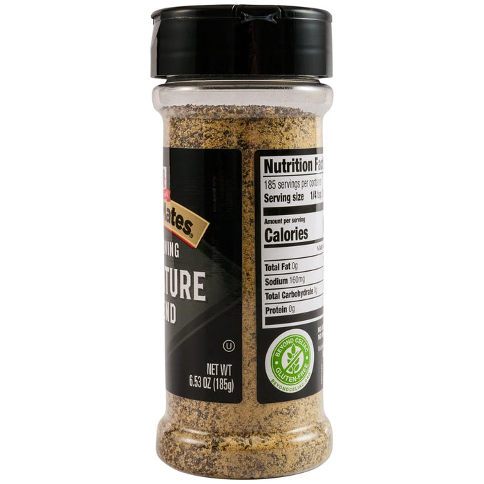 A bottle of McCormick Grill Mates Signature Blend seasoning.