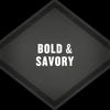 A graphic illustration with the words BOLD &amp; SAVORY describes the flavor profile of the Grill Mates Signature Blend Seasoning, 6.53 Oz Bottle.