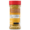 A clear plastic bottle of Mccormick, 4.66 Oz Signature Seasonings Caramelized Onion seasoning is shown with its red cap and a brown label that features an image of cheesy bread.