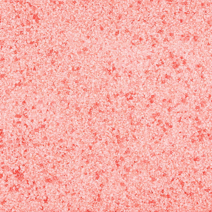 A close-up, top-down view shows the texture of Mccormick Strawberry Finishing Sugar, 3.67 Oz, with its mix of pink and red sugar crystals.