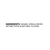 The ingredients list for Mccormick Vanilla Cake Finishing Sugar, 3.49 Oz, which includes sugar, vanilla bean extractives, and natural flavor.