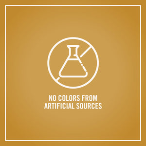 An infographic for Mccormick Cranberry Finishing Sugar 3.43 Oz featuring a white line icon of a flask with a slash through it to indicate that the product contains no colors from artificial sources.