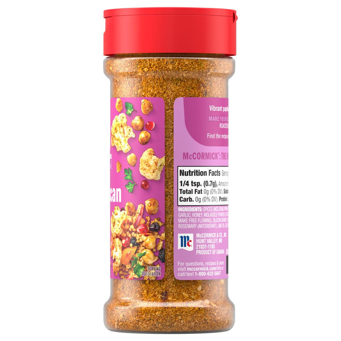A bottle of McCormick The New Naturals Roasted Vegetable One-Pan Seasoning is displayed.