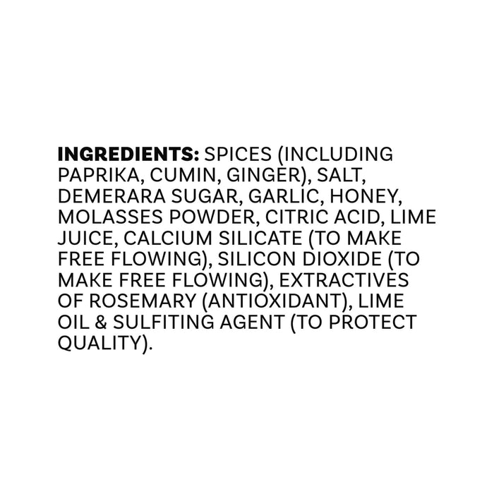 The ingredients list for Mccormick Moroccan Style Seasoning, 4.62 Oz, is shown in bold, black text, including spices like paprika, cumin, and ginger, as well as salt, sugar, and garlic.