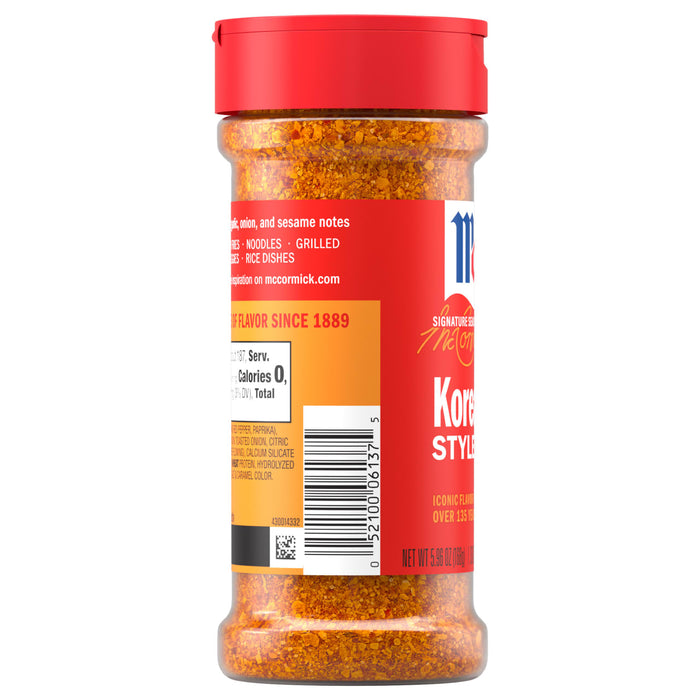 This is a bottle of McCormick Korean Style Signature Seasoning.