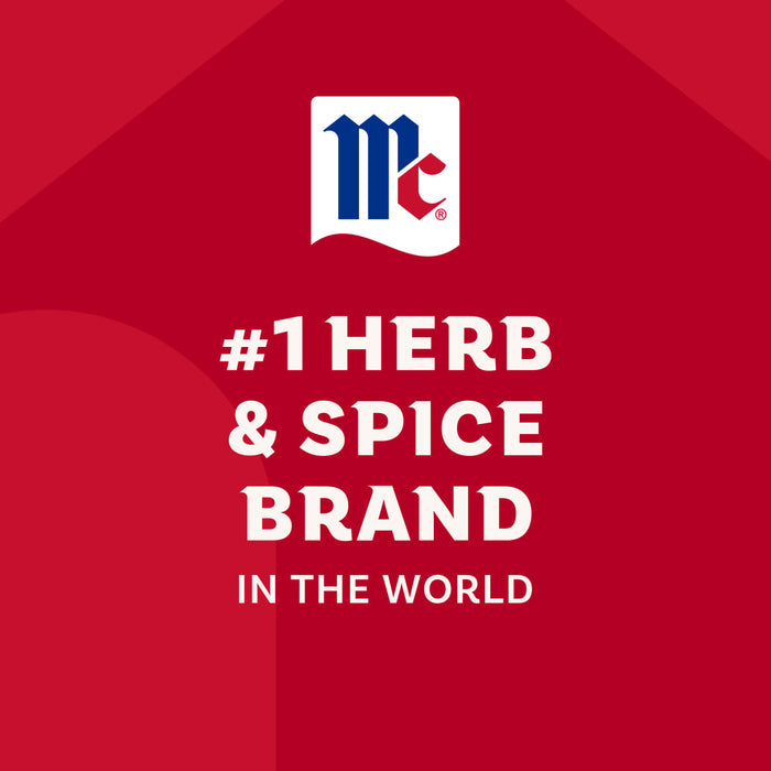 A promotional image for McCormick, makers of Mccormick Korean Style Seasoning, 5.96 Oz, shows their logo and the text #1 Herb &amp; Spice Brand in the world on a red background.