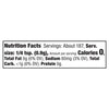 Nutrition facts label indicating a serving size of 1/4 tsp (0.9g) contains 0 calories and 80mg of sodium.