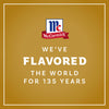 A graphic illustration featuring the McCormick logo and text celebrating that Mccormick Sugar Cookie Finishing Sugar, 3.39 Oz comes from a brand that has flavored the world for 135 years.