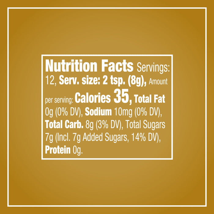 A nutrition facts infographic for Mccormick Sugar Cookie Finishing Sugar 3.39 Oz shows that a two teaspoon serving contains 35 calories and 7 grams of added sugars.