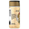 A side view of a clear bottle of Mccormick, 3.39 Oz sugar cookie finishing sugar showing a nostalgic blend of buttery vanilla sweetness with red and green specks for sprinkling on treats.