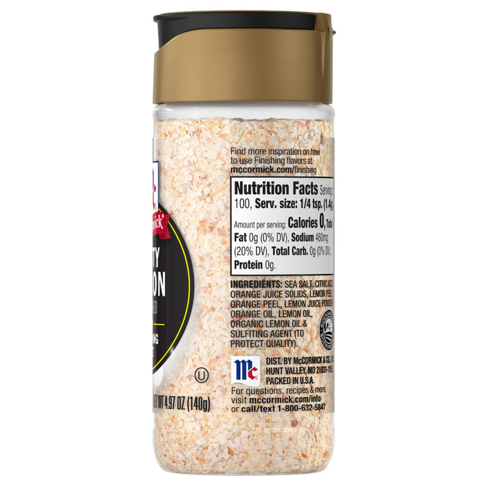 McCormick® Zesty Lemon Finishing Salt, 4.97 oz