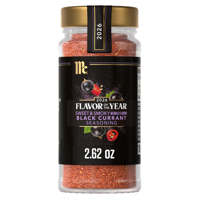 This is McCormick 2026 Flavor of the Year Sweet &amp; Smoky Naturally Flavored Black Currant Seasoning.