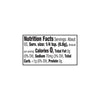 This is a nutrition facts label with a serving size of 1/4 tsp (0.8g), about 93 servings, 0 calories, 0g total fat, 70mg sodium (3% DV), less than 1g total carbohydrate (0% DV), and 0g protein.