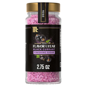 This is McCormick Flavor of the Year 2026 Black Currant Finishing Sugar.